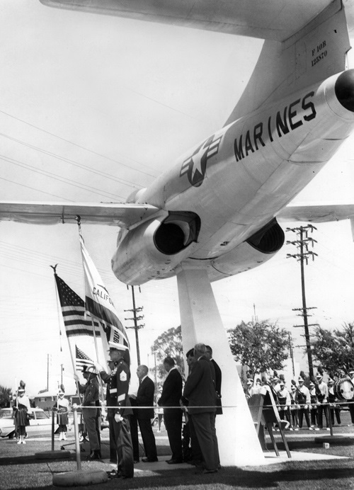 Marine Corps jet at Del Valle Park