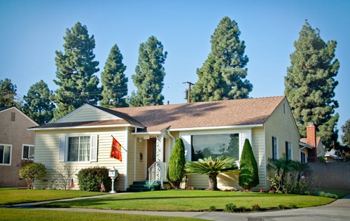 Exterior of a typical Lakewood tract house