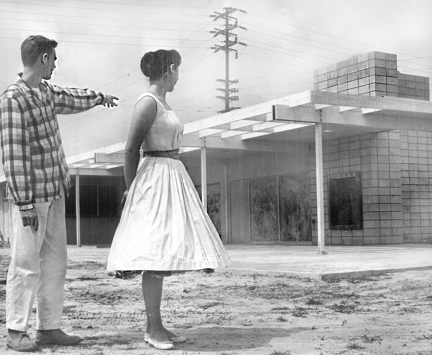 Teen Center under construction in 1958