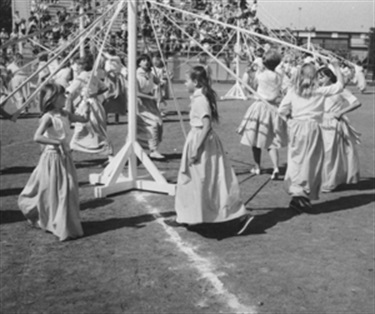 May celebration at Mayfair Park in early 1950s.