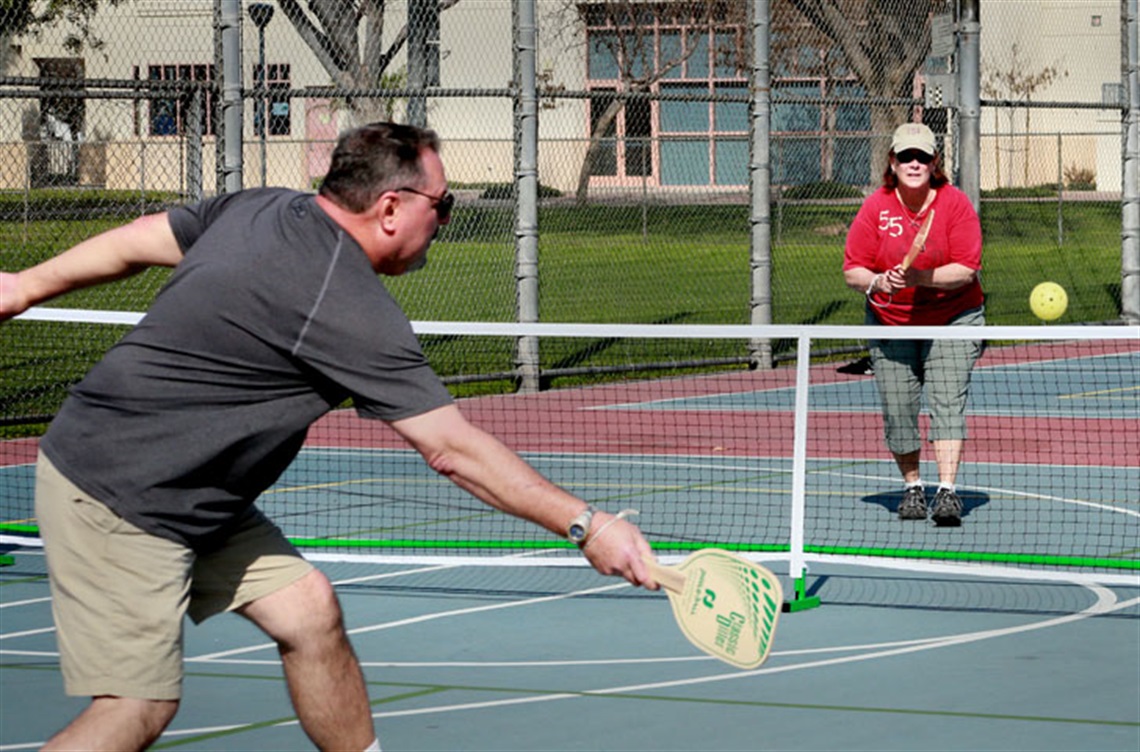 Pickleball players