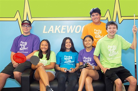 Group of teens at youth center