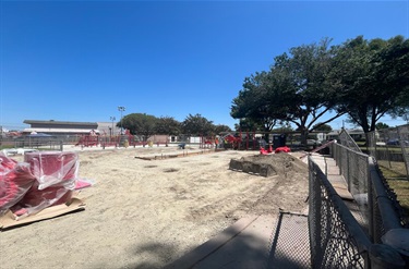 Biscailuz Park during construction