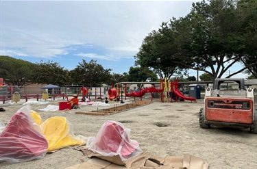 Biscailuz Park during construction