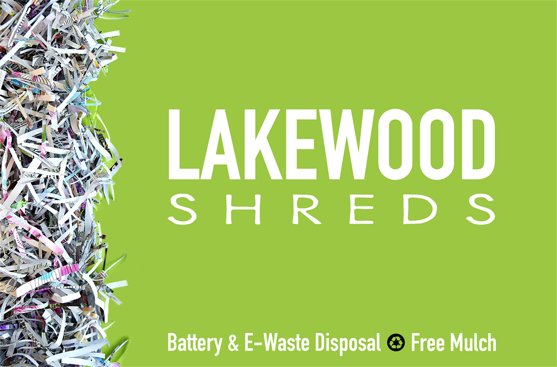 Shredded paper over green background 