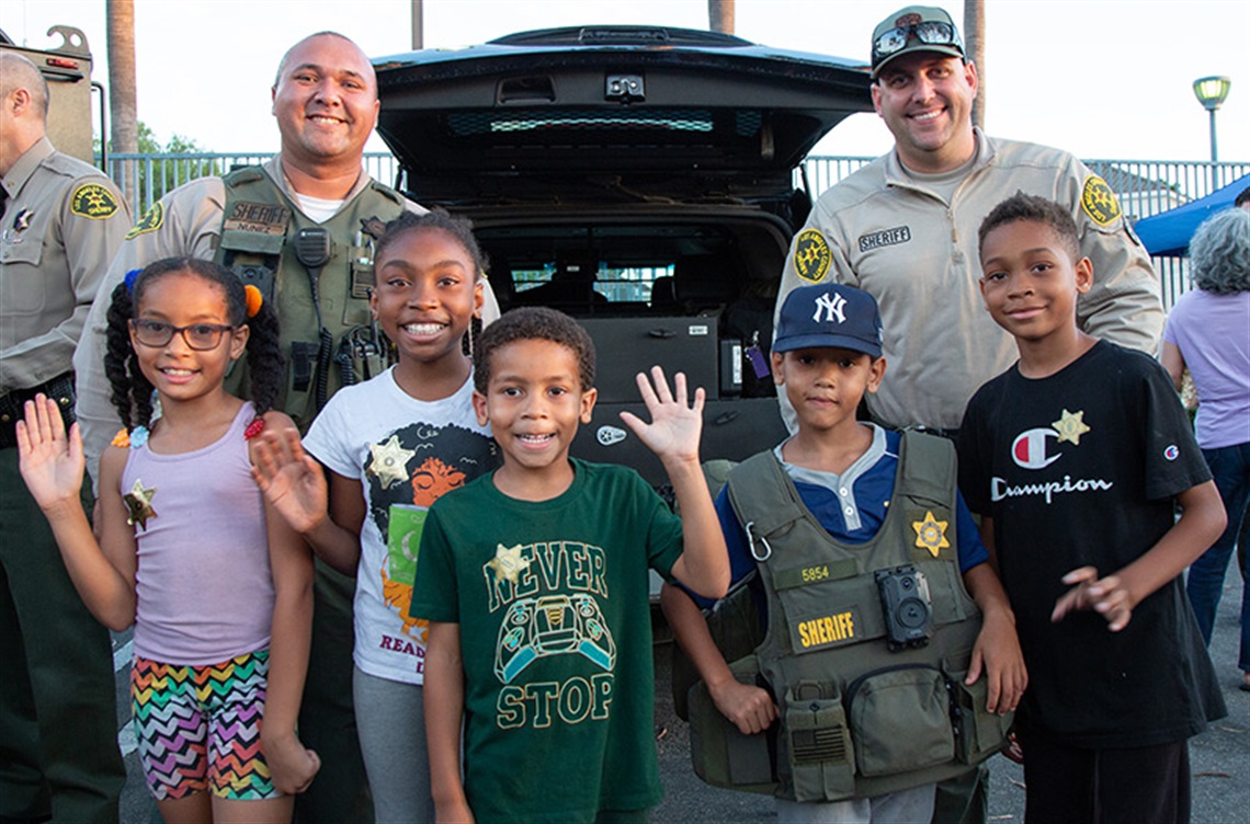 Deputies with kids at National Night Out